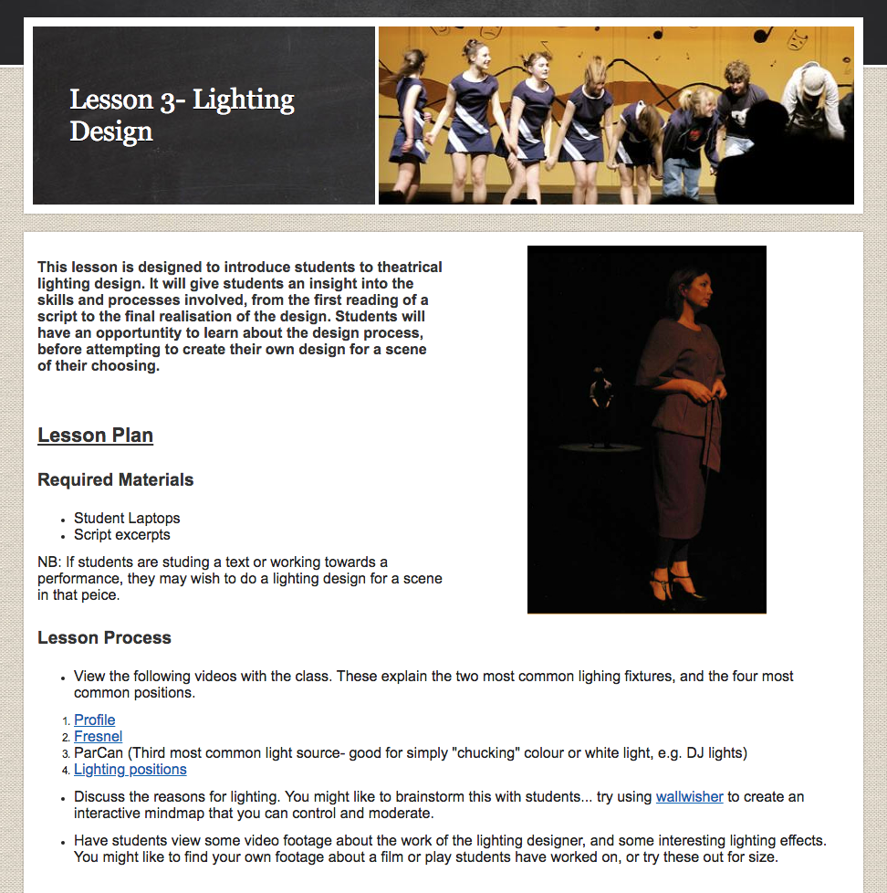 Lesson 3 Lighting Design Activity for 6th 12th Grade Lesson