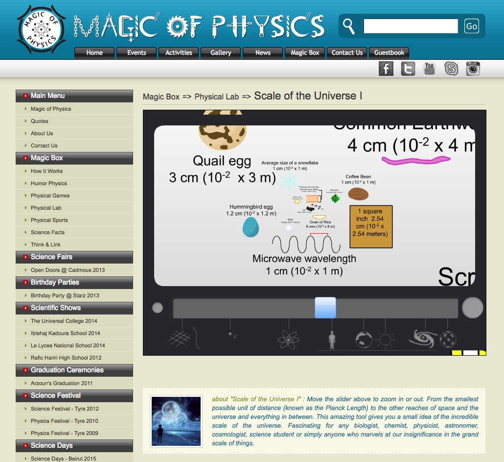 Scale of the Universe I Interactive for 6th - 12th Grade | Lesson Planet