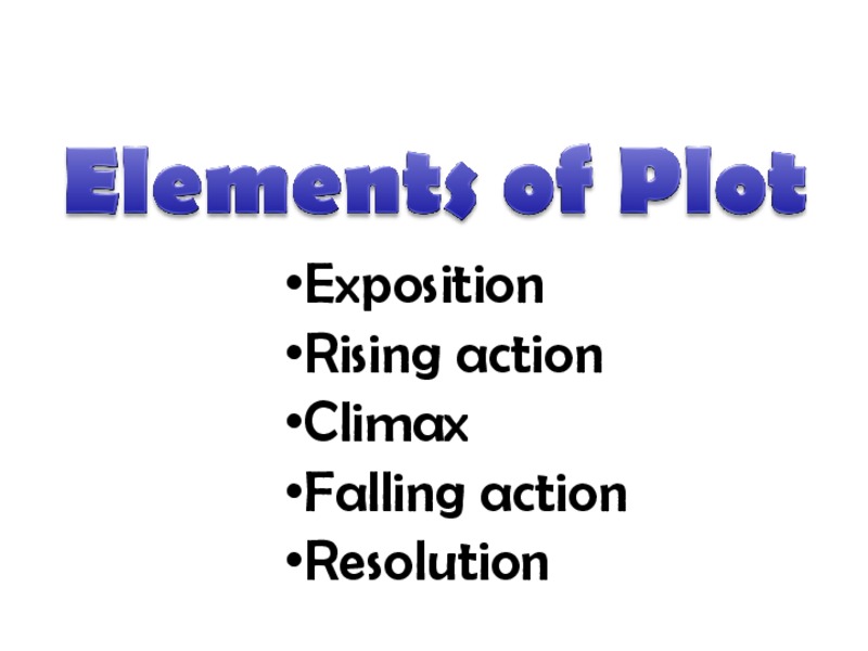 Elements of Plot PPT for 4th 8th Grade Lesson