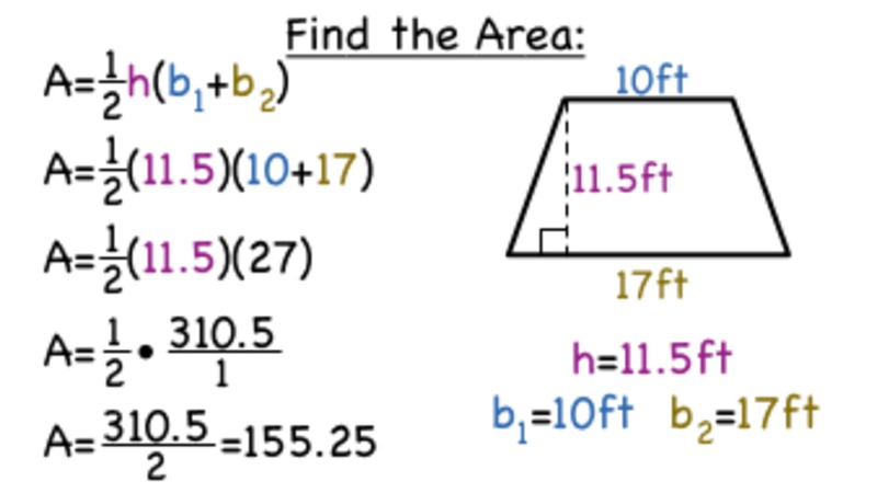 Area Of Trapezoid Worksheet