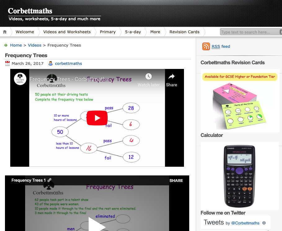 Frequency Trees Instructional Video for 7th 12th Grade Lesson