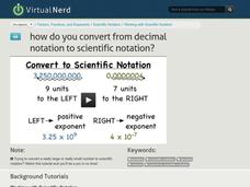 How Do You Convert From Decimal Notation to Scientific Notation? Instructional Video
