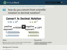 How Do You Convert From Scientific Notation to Decimal Notation? Instructional Video