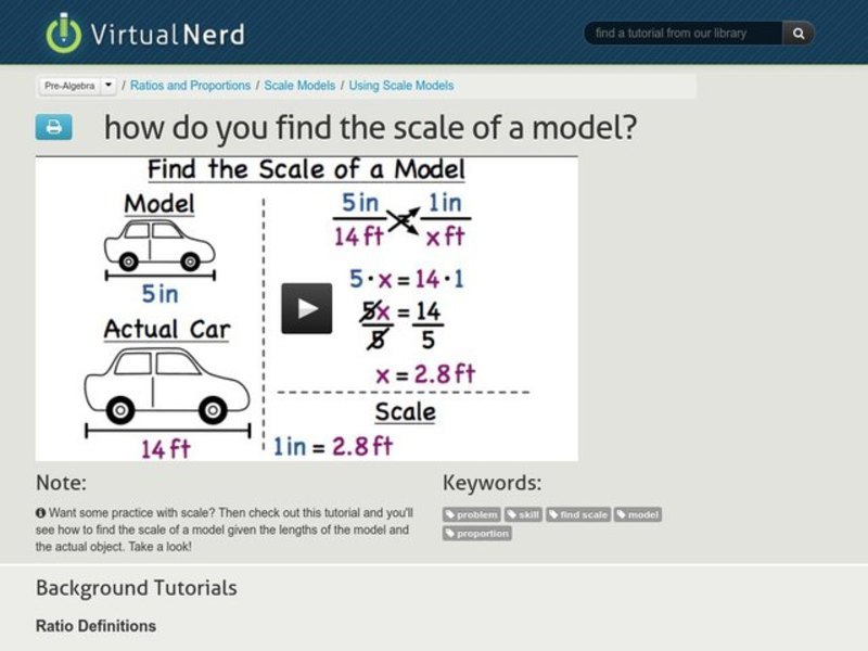 How Do You Find the Scale of a Model? Instructional Video for 6th