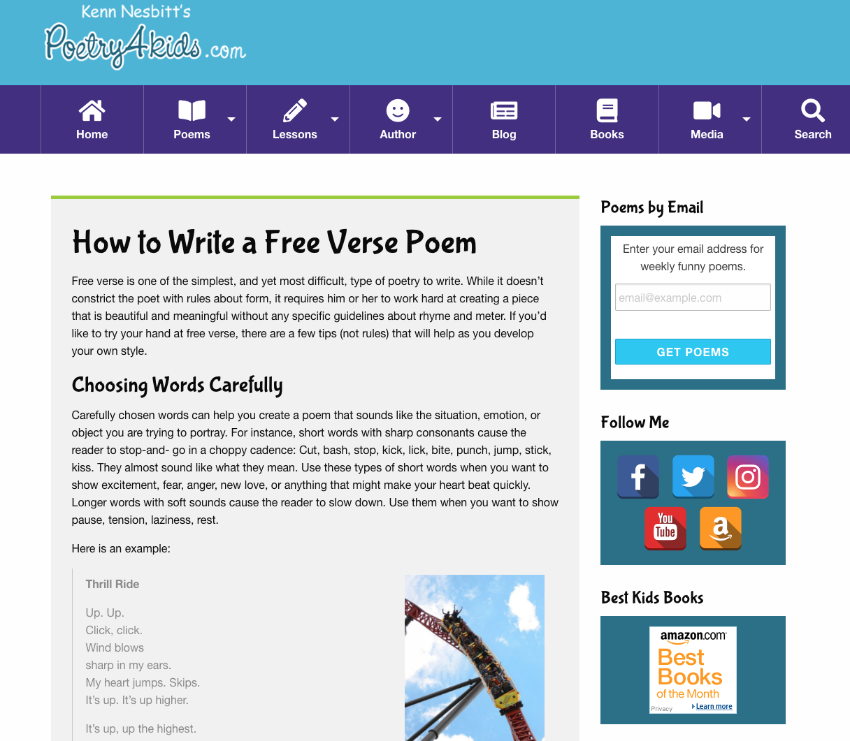 How To Write A Free Verse Poem Lesson Plan For 3rd 8th Grade Lesson Planet
