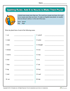 regular and irregular nouns lesson plans worksheets
