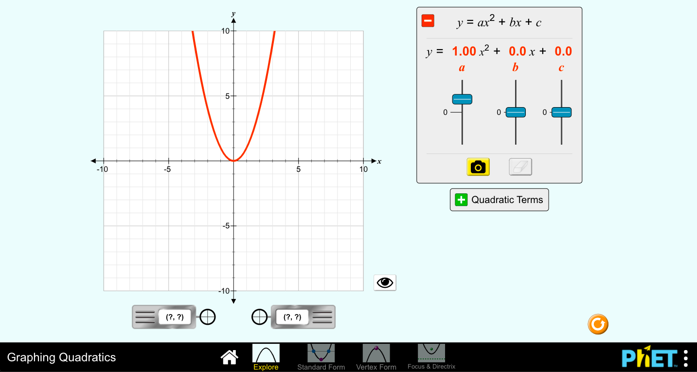 Graphing Quadratics Interactive for 8th - 12th Grade | Lesson Planet
