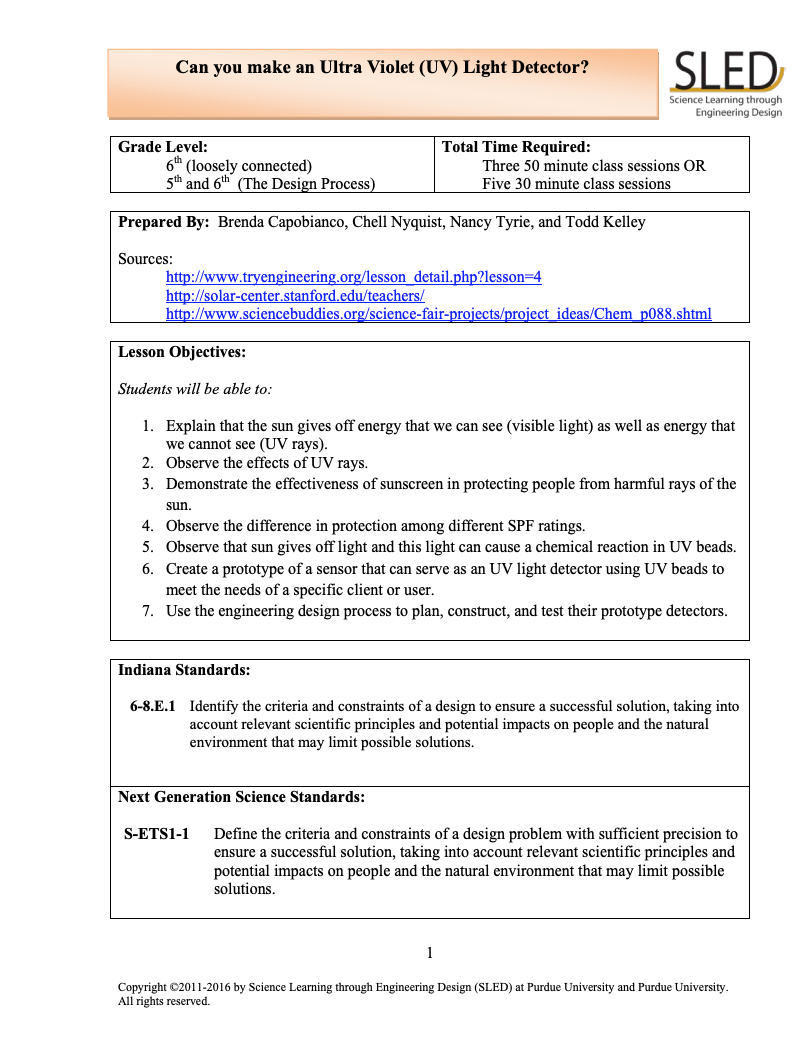 Can You Make An Ultra Violet Uv Light Detector Lesson Plan For 5th Can You Make An Ultra Violet Uv Light Detector Lesson Plan For 5th