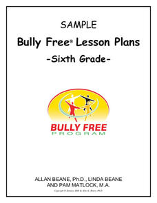 Bully Free Lesson Plans—Sixth Grade Lesson Plan
