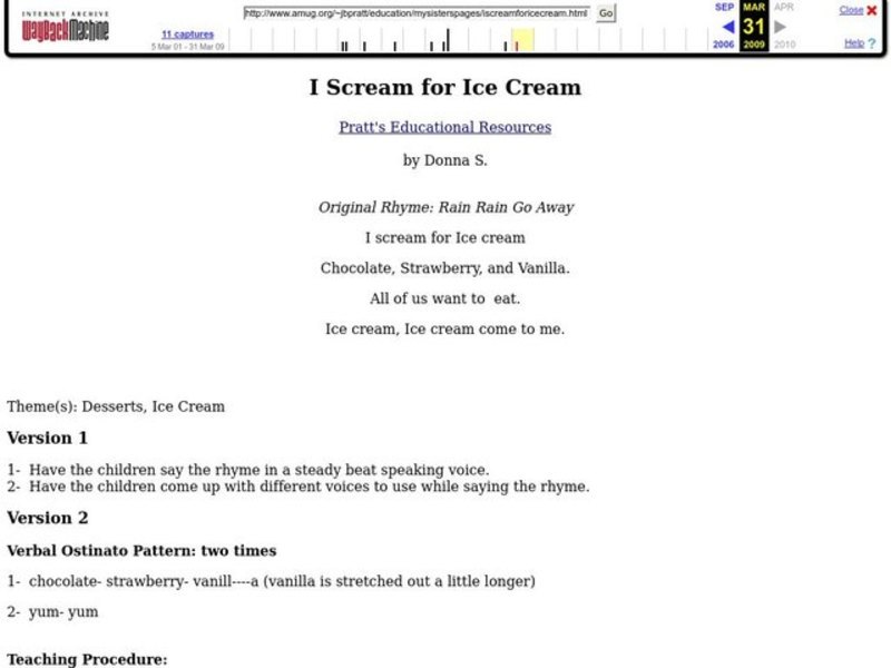 Ice Cream Lesson Plan for 2nd 4th Grade Lesson