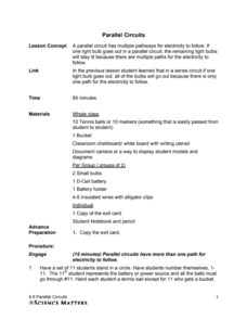 Parallel Circuits Lesson Plan for 4th Grade | Lesson Planet