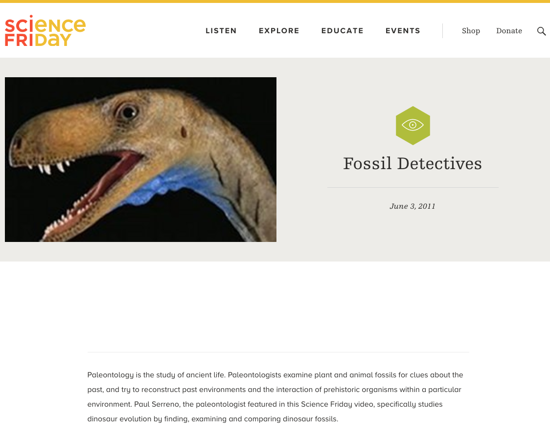 Fossil Detectives Lesson Plan for 6th 8th Grade Lesson