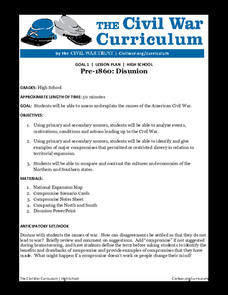 Pre-1860: Disunion Lesson Plan