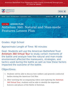 Antietam 360 Lesson Plan