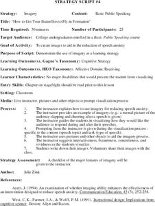 Strategy Script #4 Lesson Plan for Higher Ed | Lesson Planet