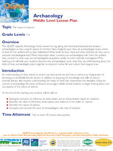 Archaeology Lesson Plan