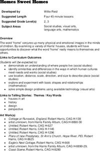 Homes Sweet Homes Lesson Plan