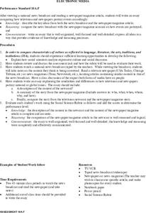 Electronic Media Lesson Plan
