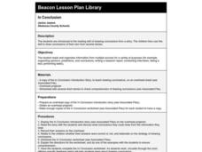 In Conclusion Lesson Plan for 5th Grade | Lesson Planet