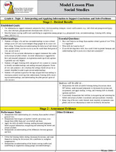 Interpreting and Applying Information to Support Conclusions and Solve Problems Lesson Plan
