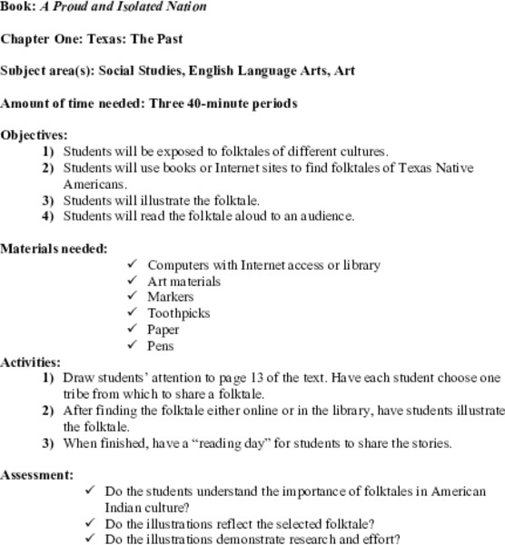 texas history lesson plan for 6th 10th grade lesson planet