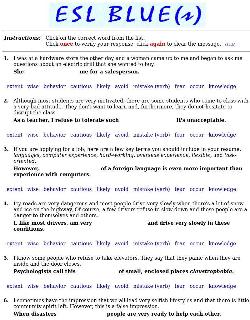 Finishing Sentences (10 Choices) Interactive for 6th 8th Grade