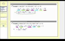 Adding and Subtracting Polynomials Instructional Video