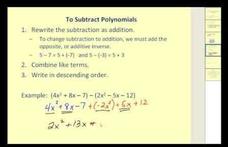 Adding and Subtracting Polynomials Instructional Video