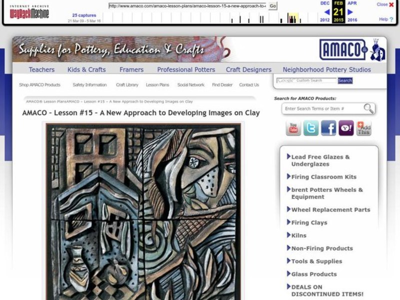 A New Approach to Developing Images on Clay Lesson Plan for 9th 12th