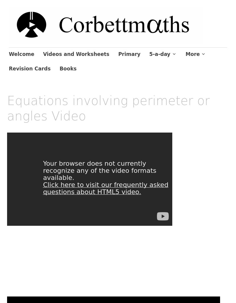 Forming Equations Involving Perimeter or Angles Instructional Video for ...