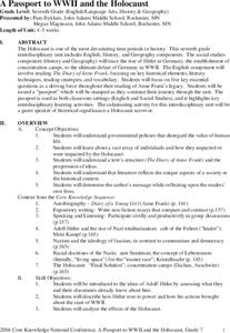 holocaust vocabulary lesson plans worksheets reviewed by teachers