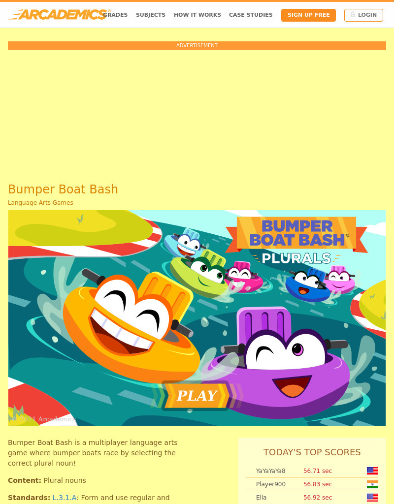 Bumper Boat Bash Interactive for 2nd 4th Grade Lesson