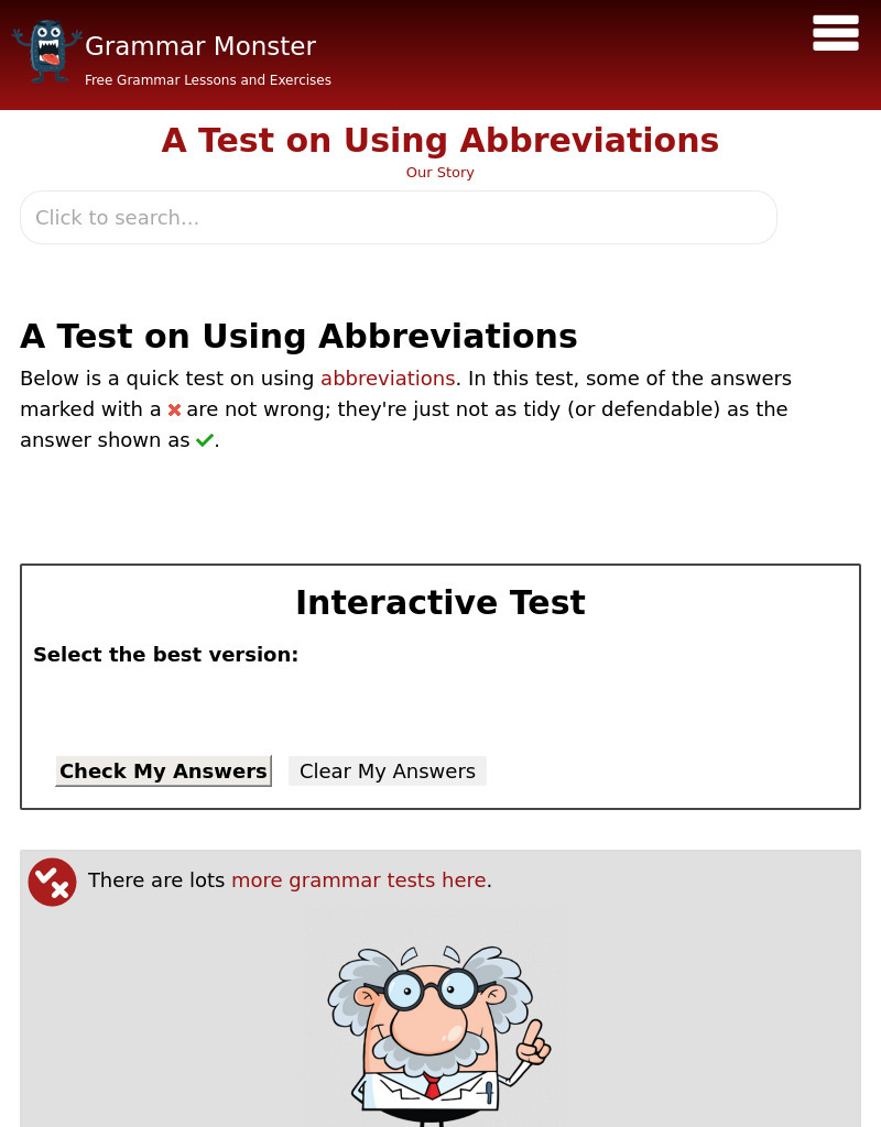 Abbreviations Interactive for 4th 6th Grade Lesson
