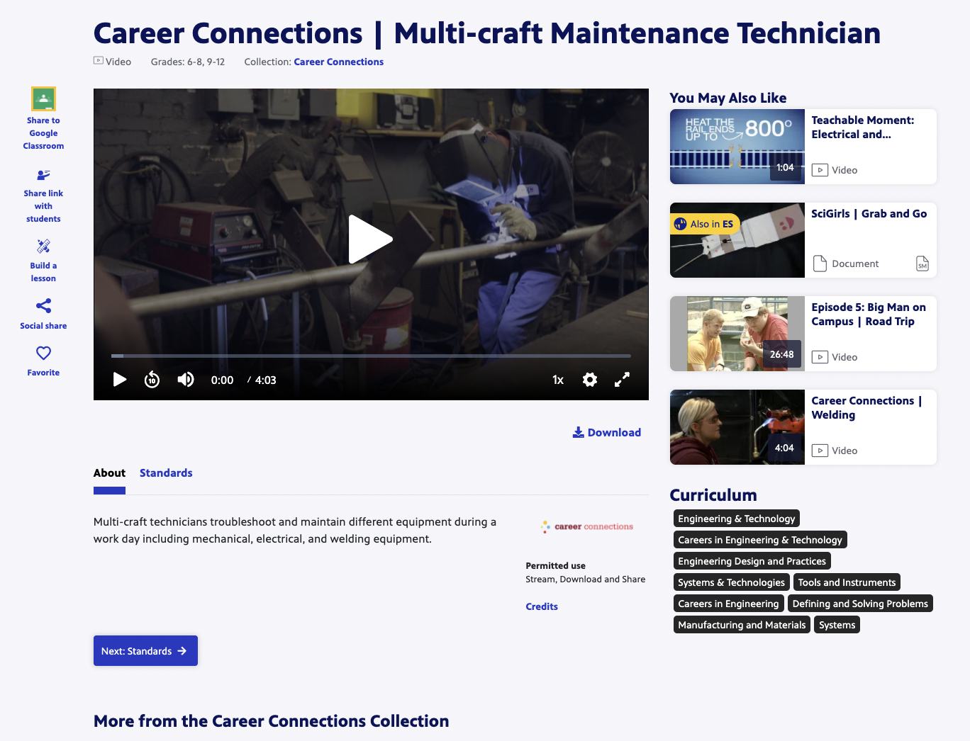 Career connections multi craft maintenance technician instructional