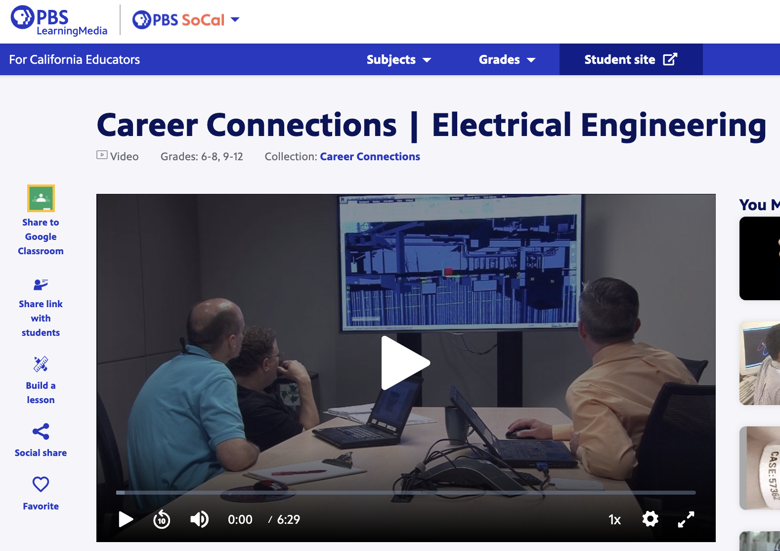 Career Connections Electrical Engineering Instructional Video for 6th