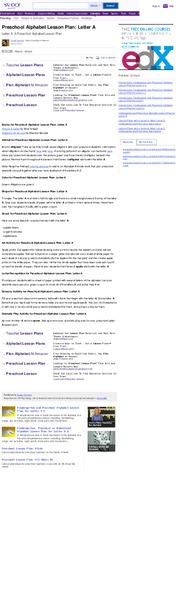 Letter A Lesson Plan for Pre-K - Kindergarten | Lesson Planet