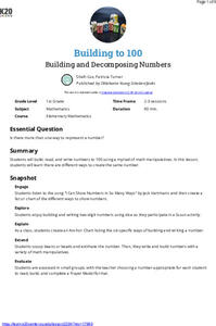 Building To 100: Building And Decomposing Numbers Lesson Plan