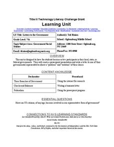 Letters to the Government Lesson Plan