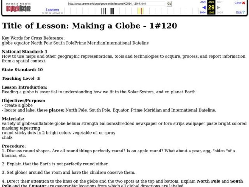Making a Globe Lesson Plan for 1st 3rd Grade Lesson