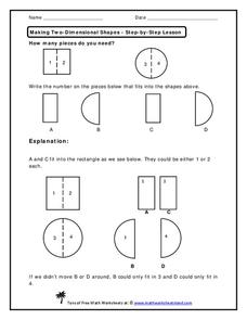 Making Two-Dimensional Shapes  Worksheet
