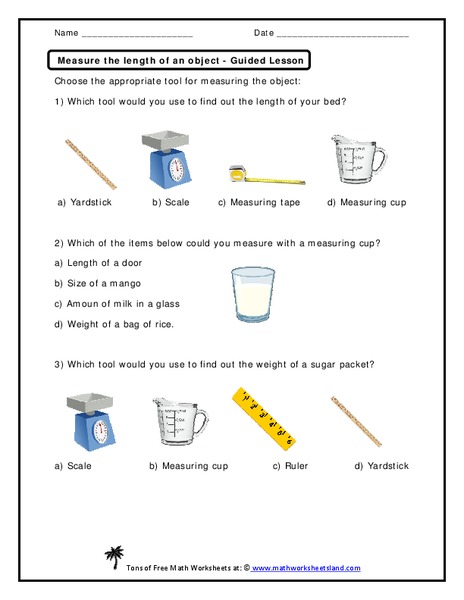 Measure the Length of an Object Worksheet for Kindergarten - 2nd Grade ...