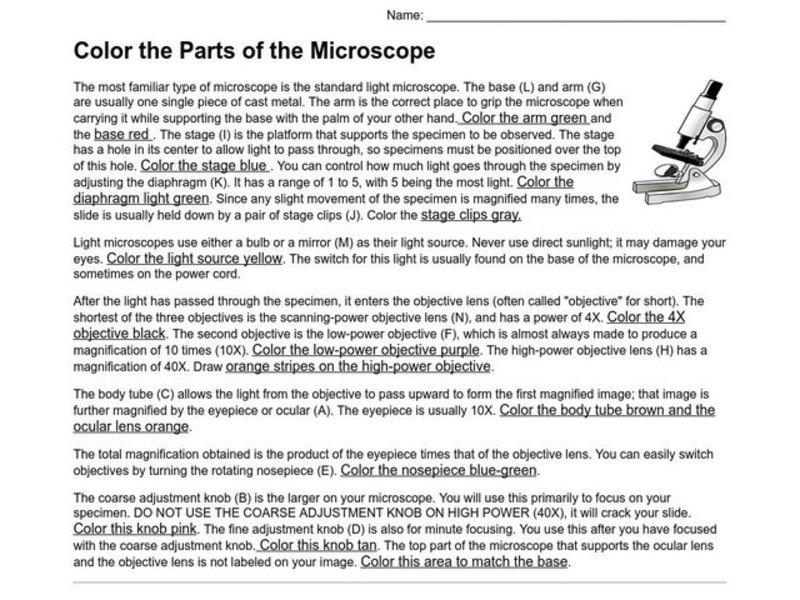 Microscopes Lesson Plan for 7th Grade Lesson