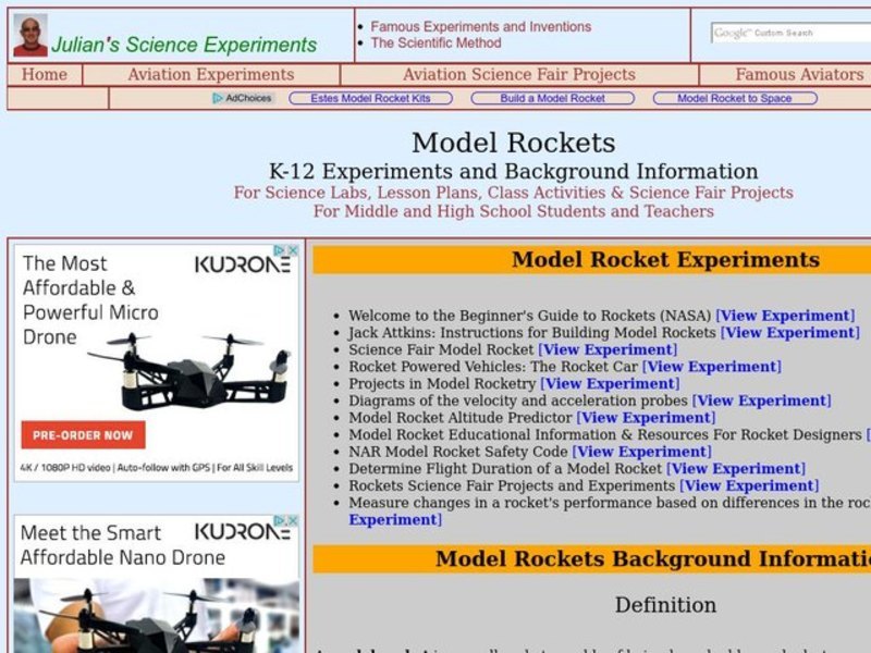 Model Rockets Lesson Plan for 7th 12th Grade Lesson