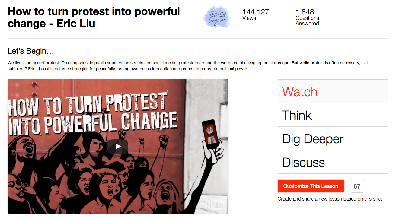 How to Turn Protest into Powerful Change Instructional Video for 7th