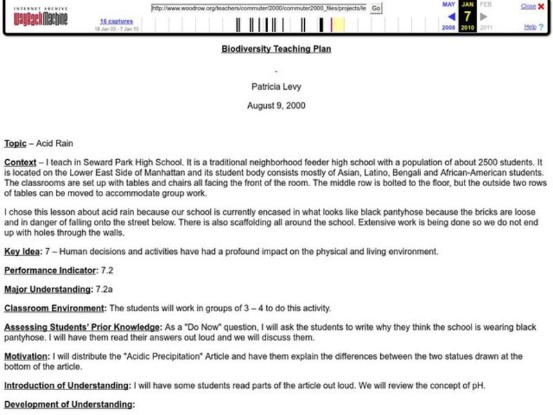Acid Rain Lesson Plan for 9th 12th Grade Lesson