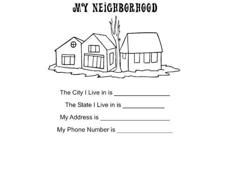 My Neighborhood Worksheet For Pre K 2nd Grade Lesson Planet My Neighborhood Worksheet For Pre K 2nd Grade Lesson Planet