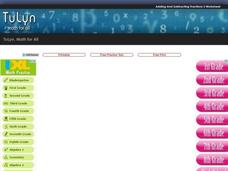 Adding and Subtracting Fractions 3  Worksheet