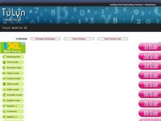 Adding and Subtracting Fractions 1  Worksheet