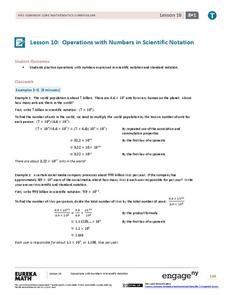 Operations with Numbers in Scientific Notation Lesson Plan