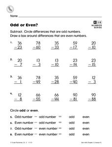 Odd or Even? Worksheet for 3rd Grade | Lesson Planet